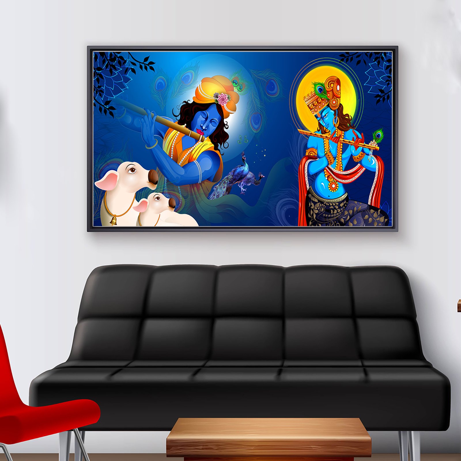 Krishna Ji Premium Canvas Wall Painting decorative masterpiece for home decor